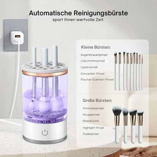 BrushClean Pro – Elektrischer Make-up Pinselreiniger für hygienisch saubere Tools