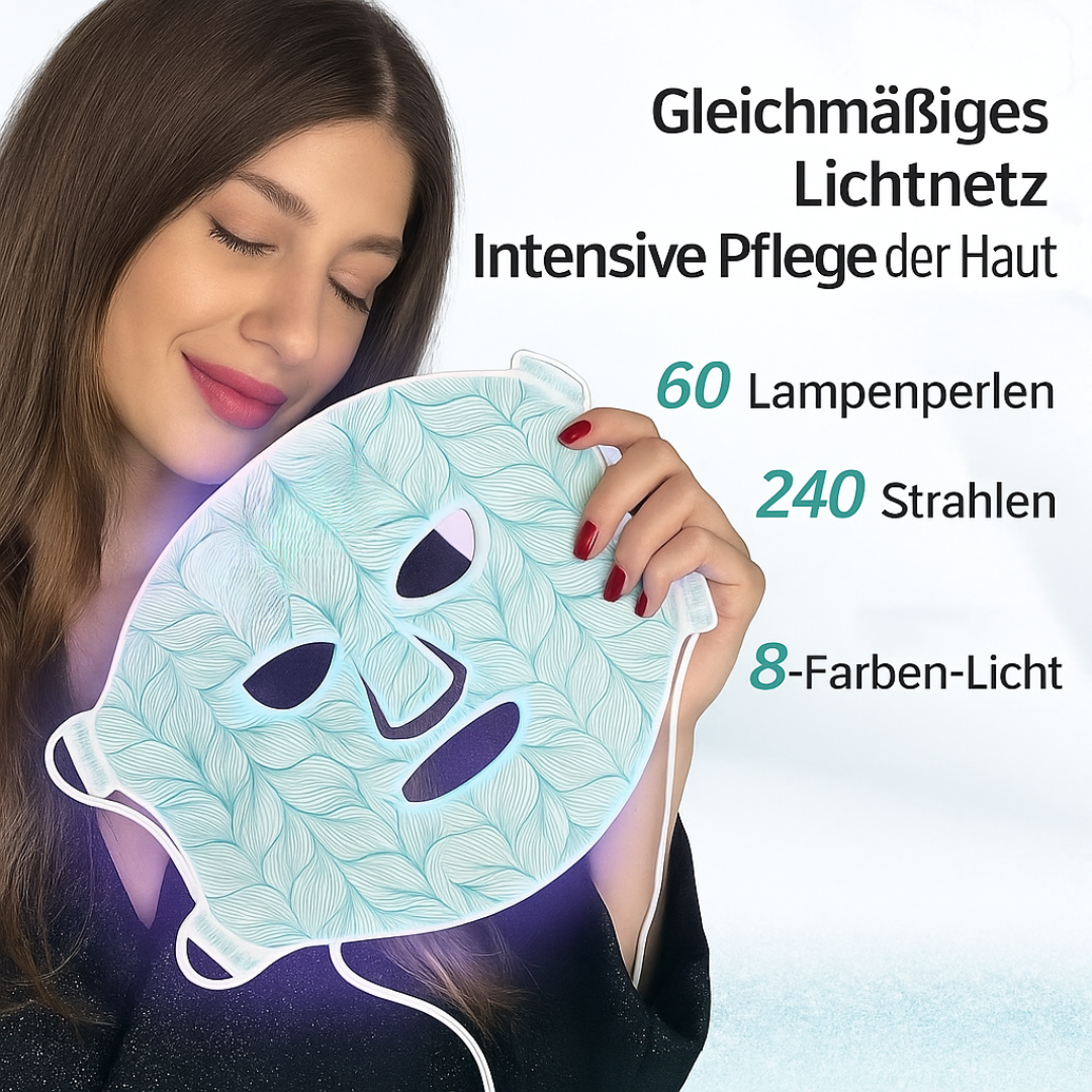 LED Lichttherapie Maske – Flexible Anti-Aging Gesichtsmaske von Mangolo