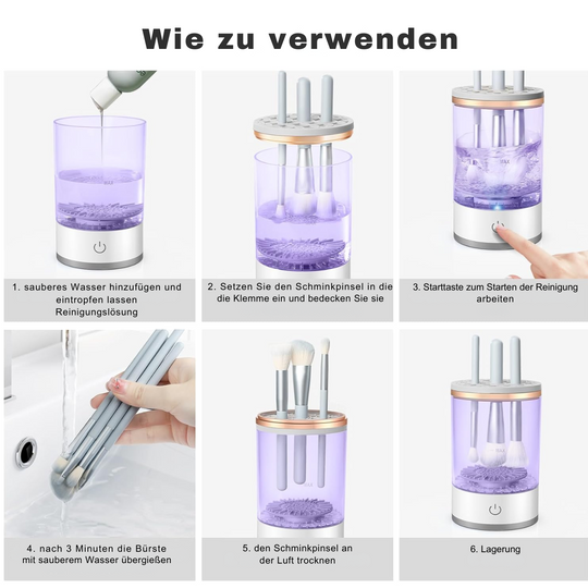 BrushClean Pro – Elektrischer Make-up Pinselreiniger für hygienisch saubere Tools
