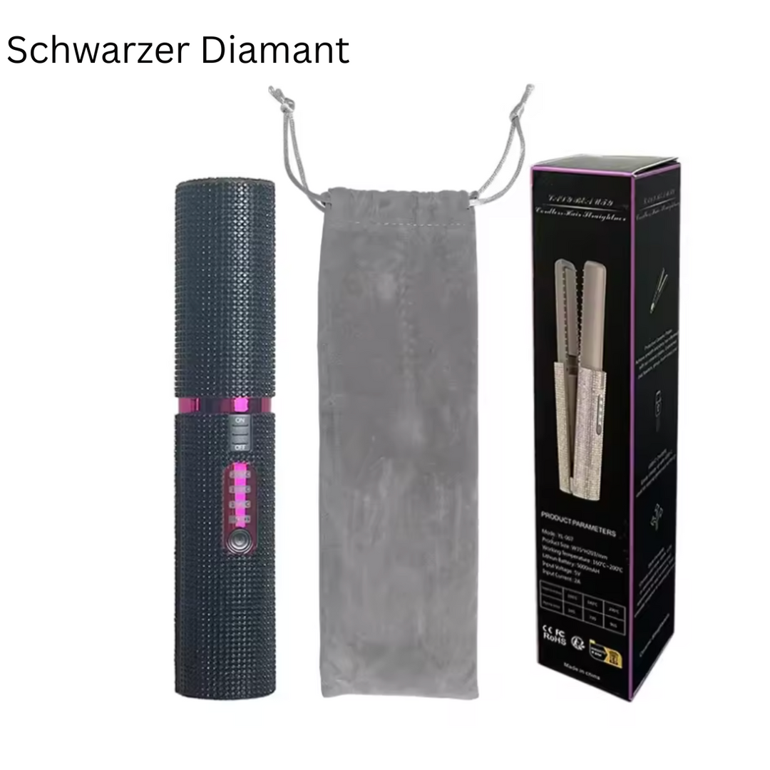 Glanz Styler – Kabelloses Glätteisen mit Glitzer für unterwegs