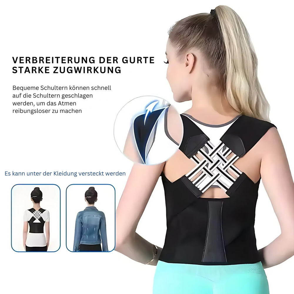 HaltungsTrainer Rückenband – Rückenstütze für aufrechte Haltung