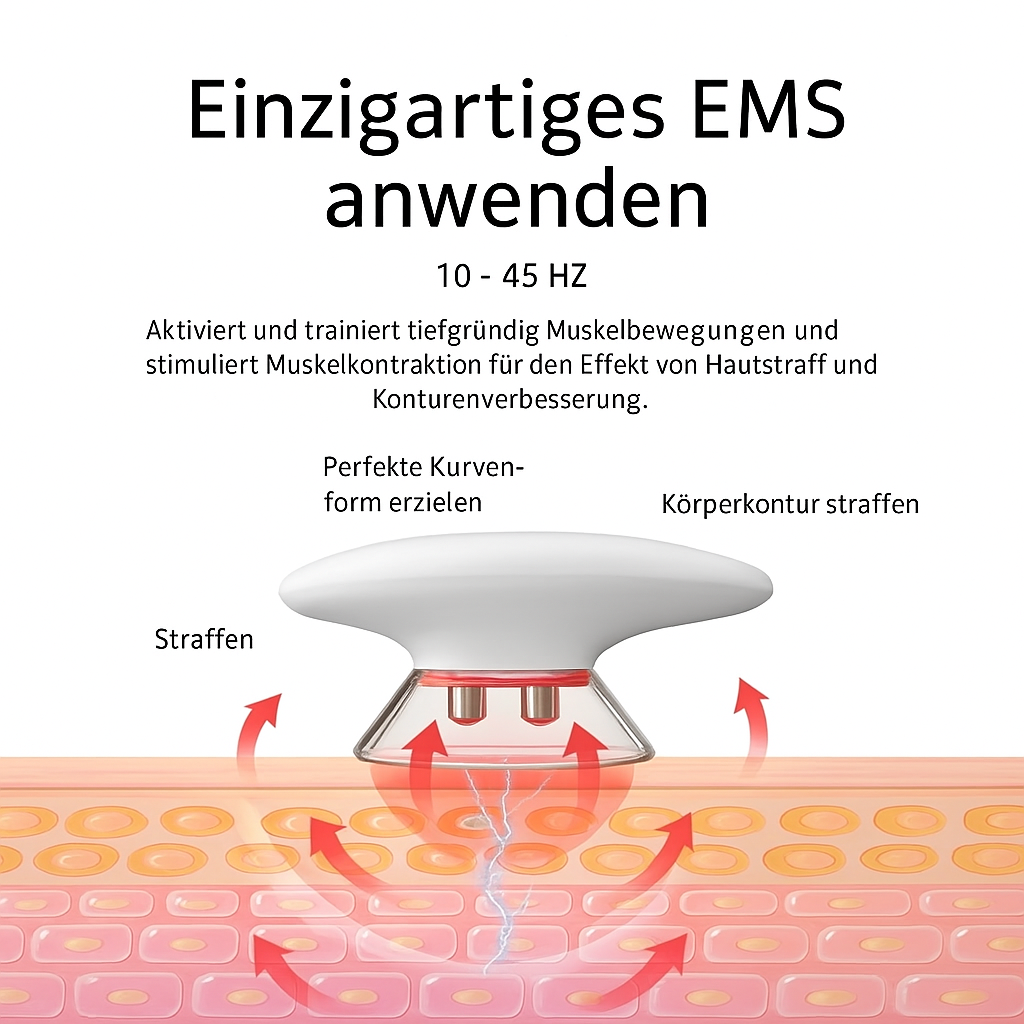 CelluGlow Pro – Vakuumgerät mit Rotlicht zur gezielten Cellulite-Reduktion