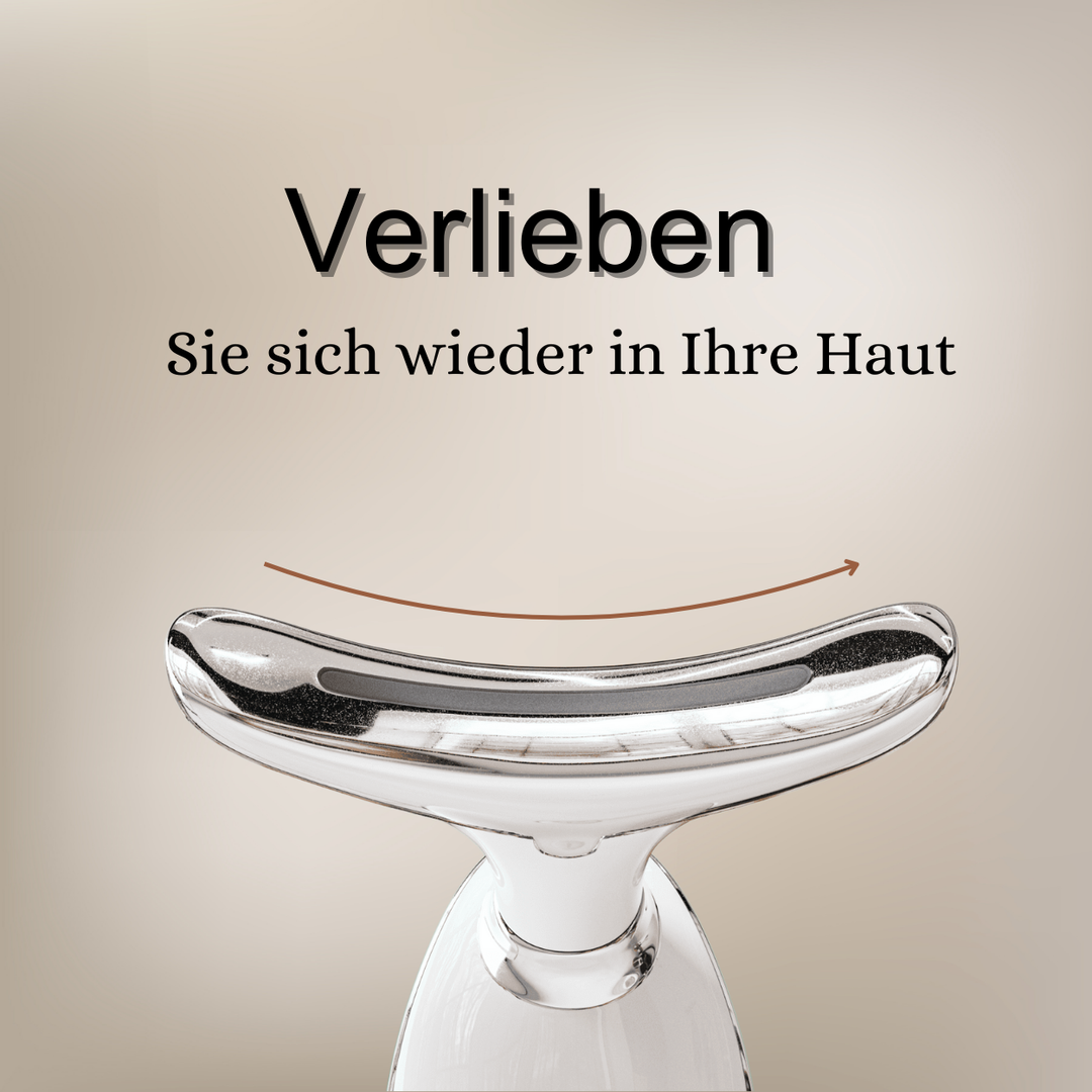 FaceGlow Gesichtsmassagegerät – Straffende Anti-Falten Pflege mit Lichttherapie
