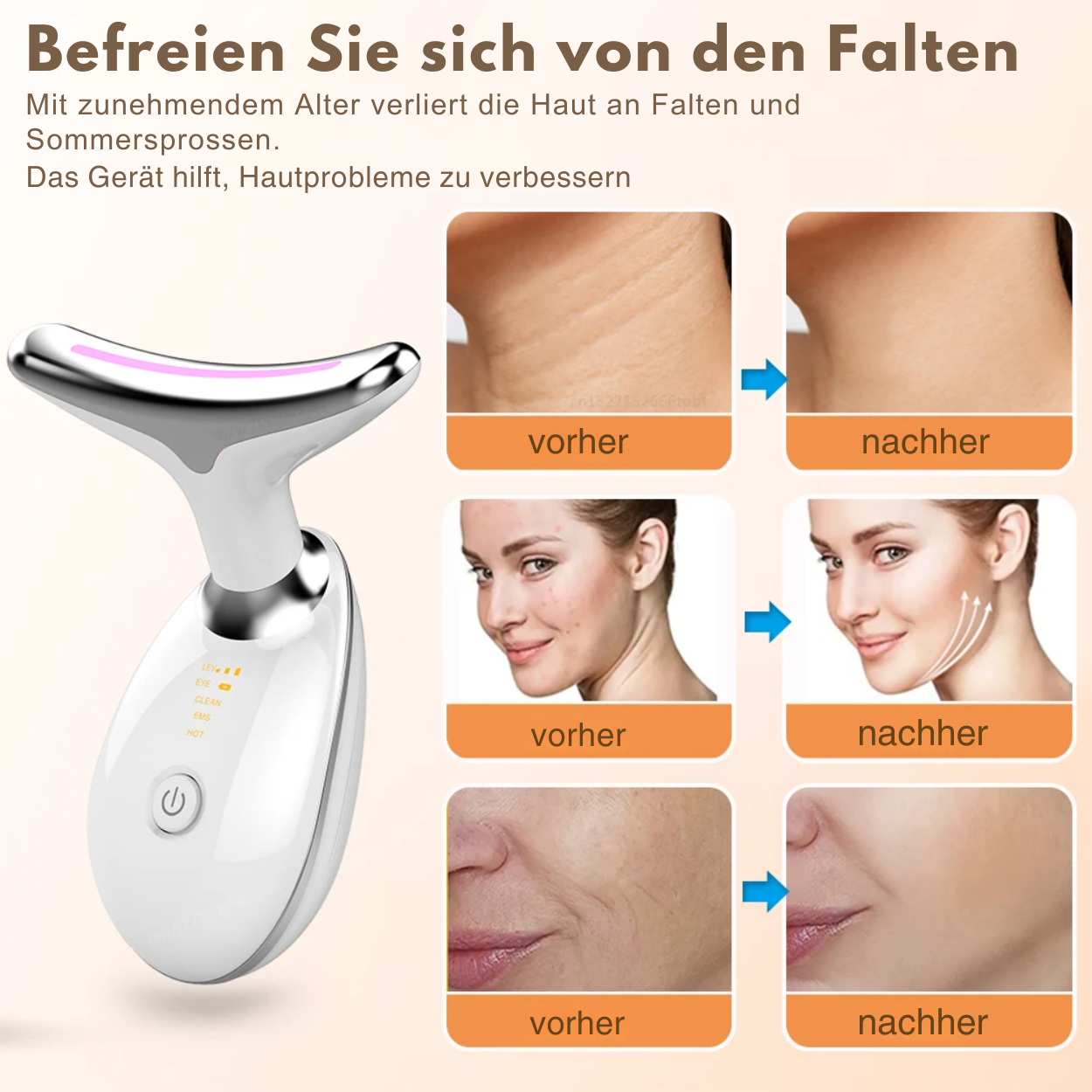 FaceGlow - Anti-Falten & Straffendes Gesichtsmassagegerät