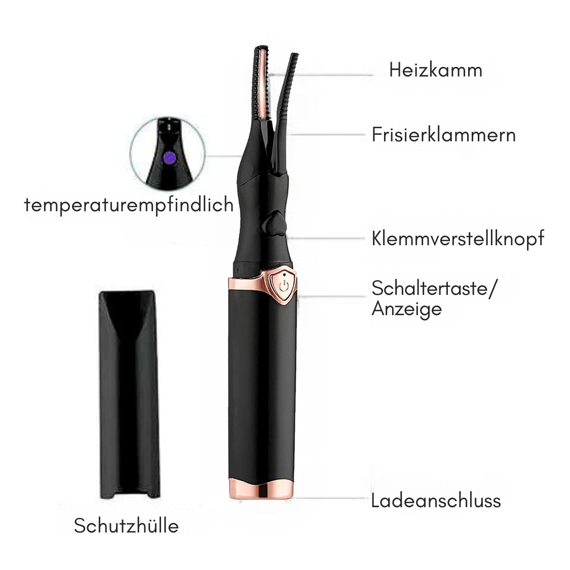 Glam Wimpern - Elektrisch beheizte Wimpernzange