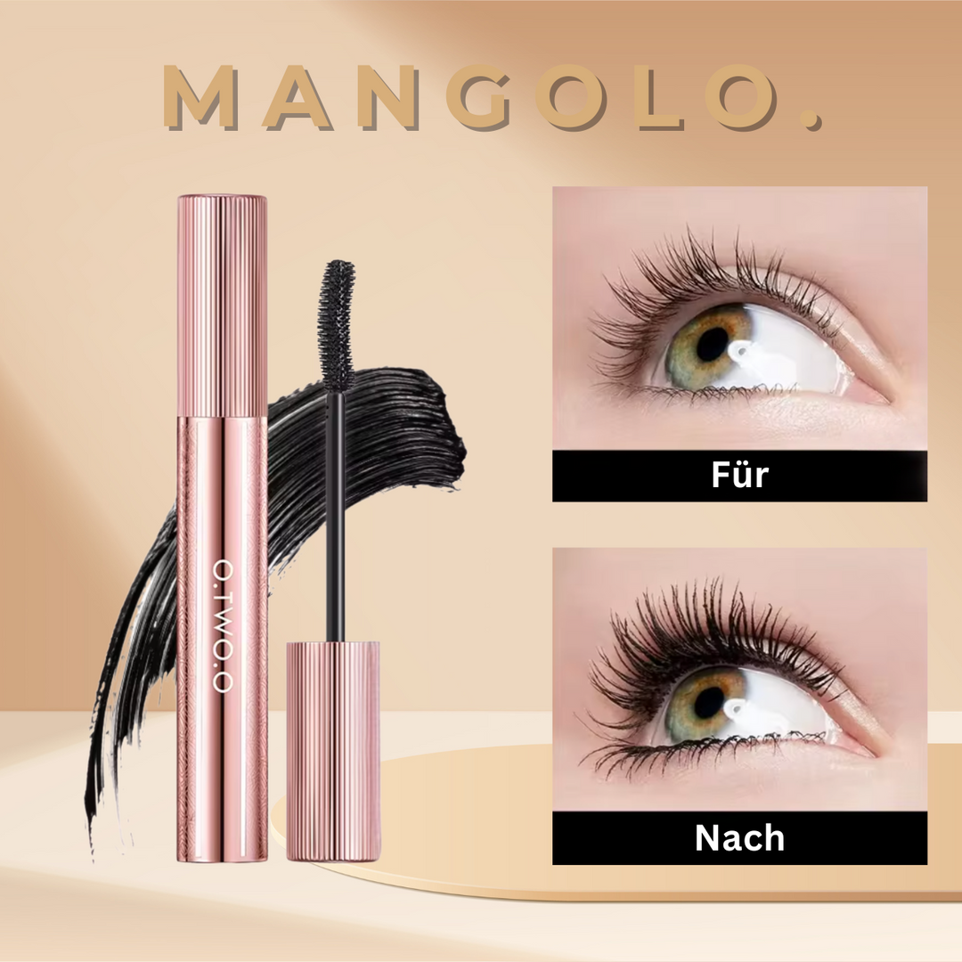 Mangolo Volumen Mascara – Wasserfest für lange, geschwungene Wimpern