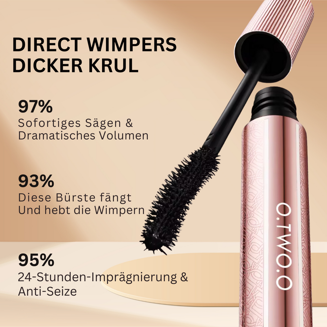 Mangolo Volumen Mascara – Wasserfest für lange, geschwungene Wimpern