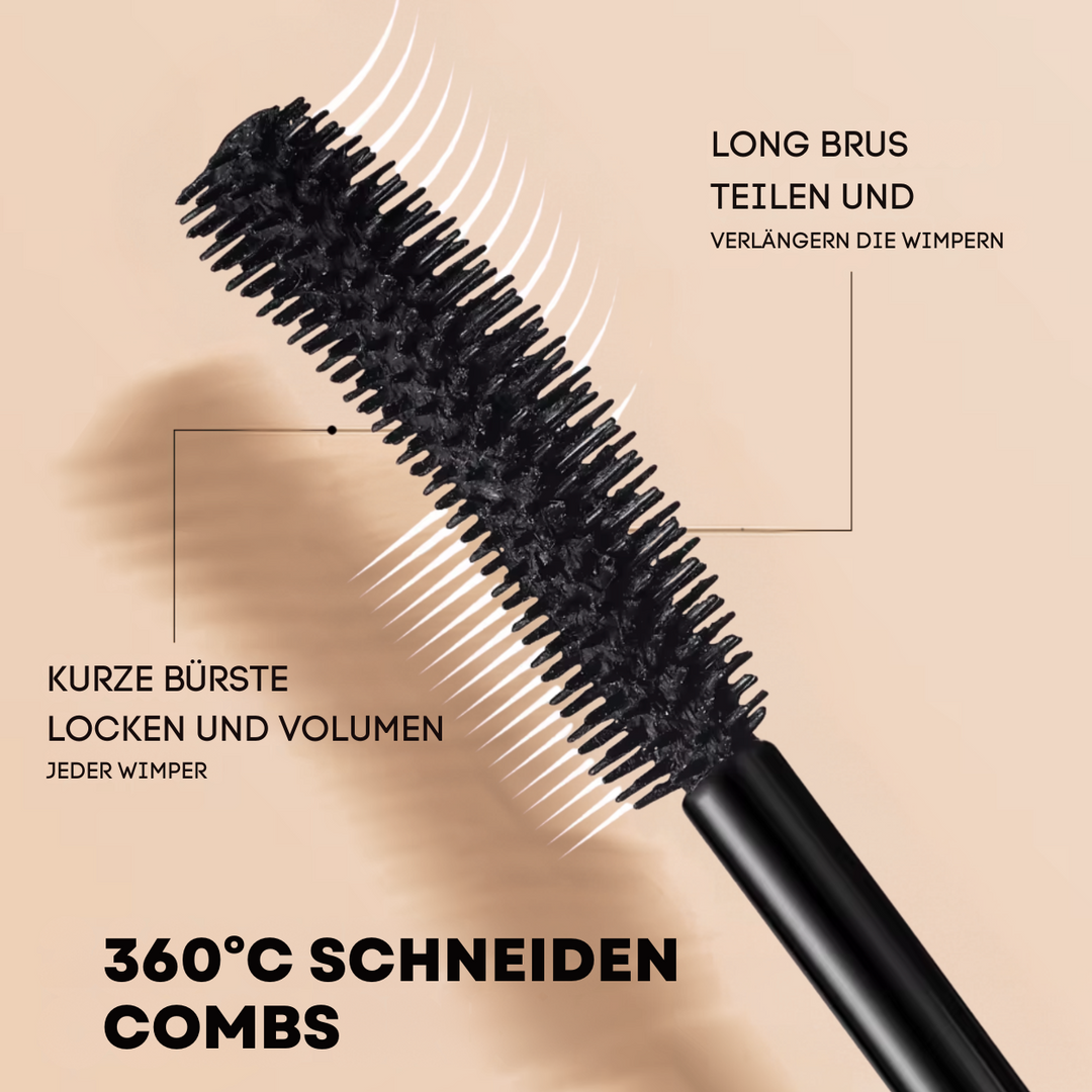 Mangolo Volumen Mascara – Wasserfest für lange, geschwungene Wimpern
