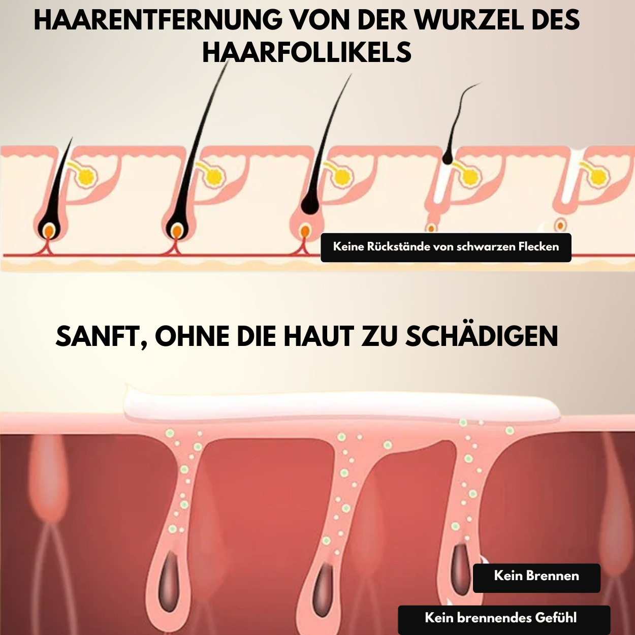 PureEase - Glatte und schmerzfreie Haarentfernungscreme