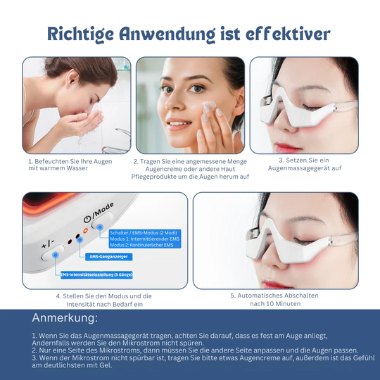 LED Augenmaske gegen Augenringe – Rotes Licht für strahlende Augen