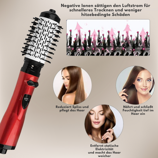 VolumenBrush 3in1 – Rotierende Warmluftbürste zum Trocknen & Stylen